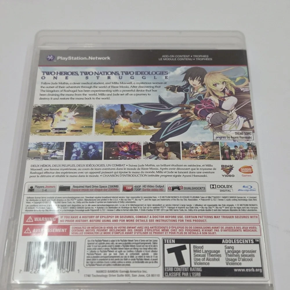 Tales of Xillia Sony PS3 PlayStation 3 Namco Bandai JRPG Complete CIB